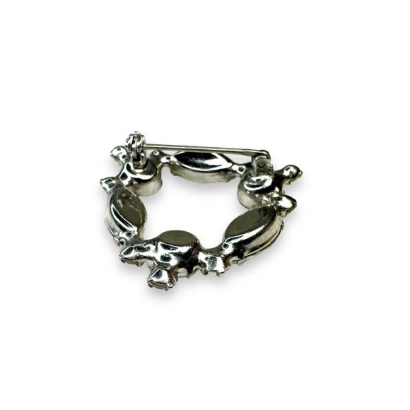 Vintage Crystal Prong Set Brooch 1.5” x 1.5” Unsigned Beauty - Picture 6 of 8